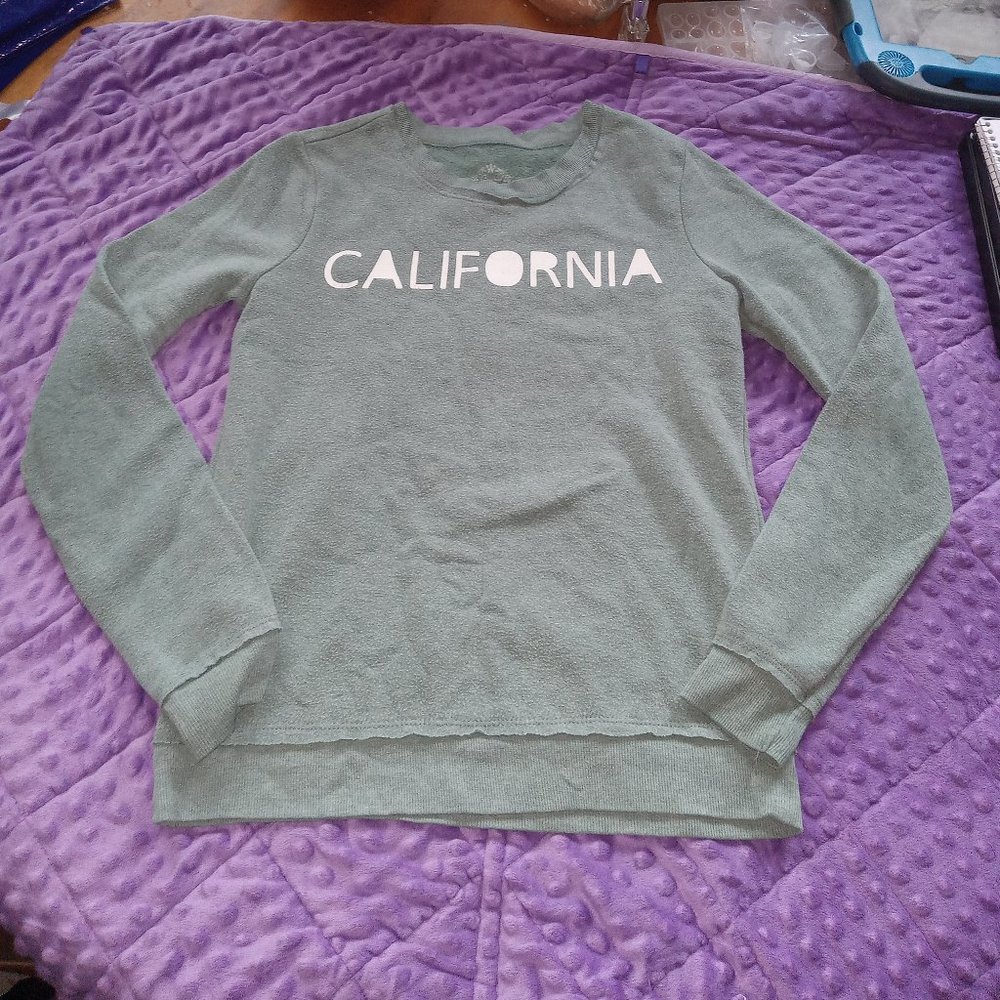 Well Worn LA Green Crew Neck Sweatshirt California XS Offers and Bundles Welcome